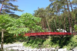 朝霧橋の他に吊り橋が3あります